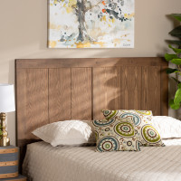 Baxton Studio MG9752-Ash Walnut-HB-Queen Baxton Studio Patwin Modern and Contemporary Transitional Ash Walnut Finished Wood Queen Size Headboard